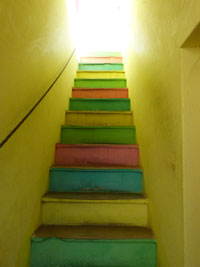 escalier de couleurs