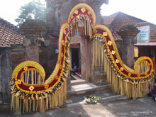 Décoration de l'entréeavant une cérémonie - Bali